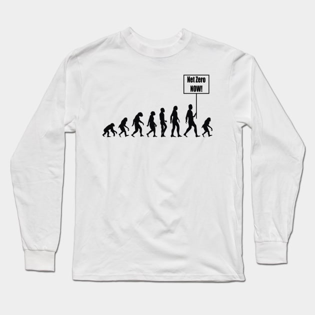 Net Zero Now (Dark Figures) Long Sleeve T-Shirt by Perfect Sense